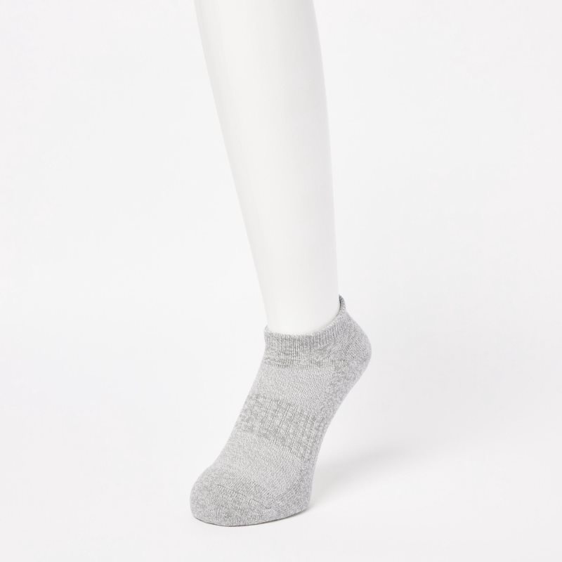 Men Uniqlo Heattech Pile Short Socks Grey | 4220972