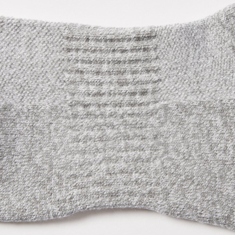 Men Uniqlo Heattech Pile Short Socks Grey | 4220972