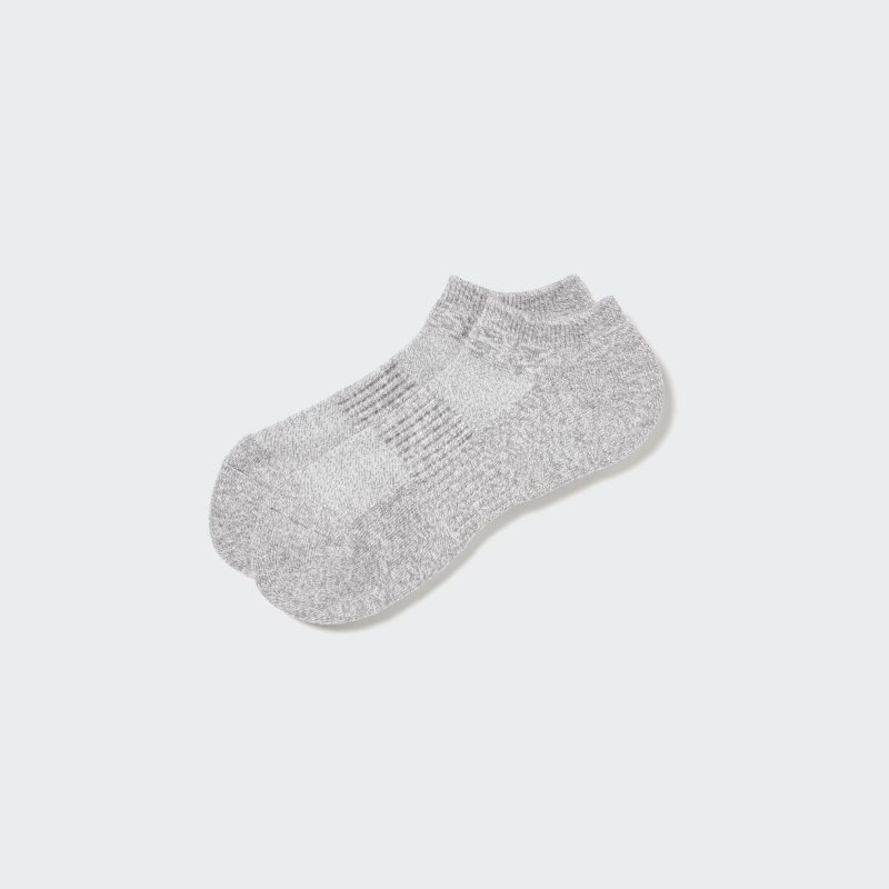Men Uniqlo Heattech Pile Short Socks Grey | 4220972