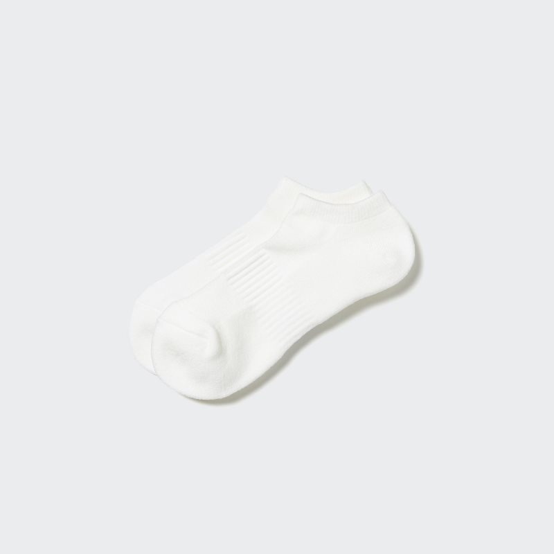 Men Uniqlo Heattech Pile Short Socks White | 1225875