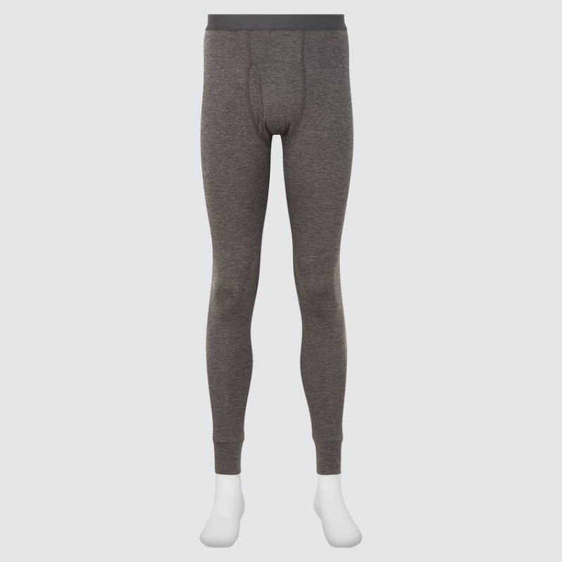 Men Uniqlo Heattech Thermal Tights Tight Grey | 4356721