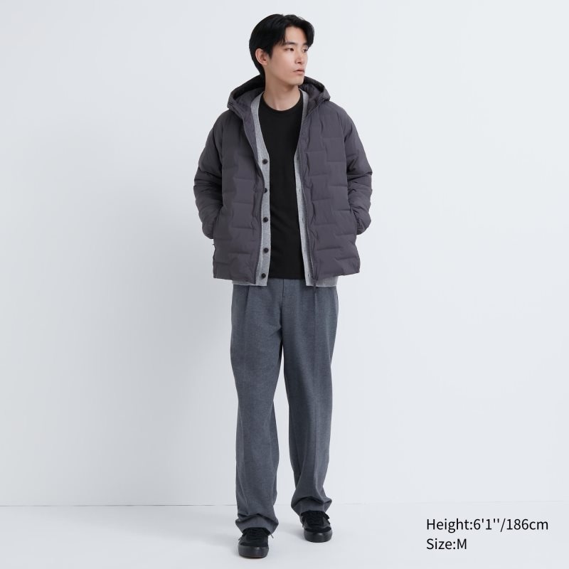 Men Uniqlo Heattech Ultra Warm Crew Neck T Shirts Grey | 9613969