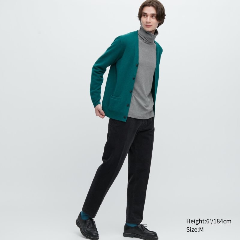 Men Uniqlo Heattech Ultra Warm Turtleneck Long-sleeve T Shirts Grey | 1169224