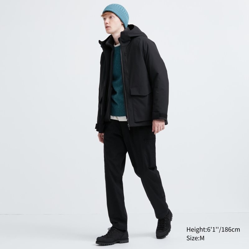Men Uniqlo Hybrid Down 3d Cut Parka Black | 4842553