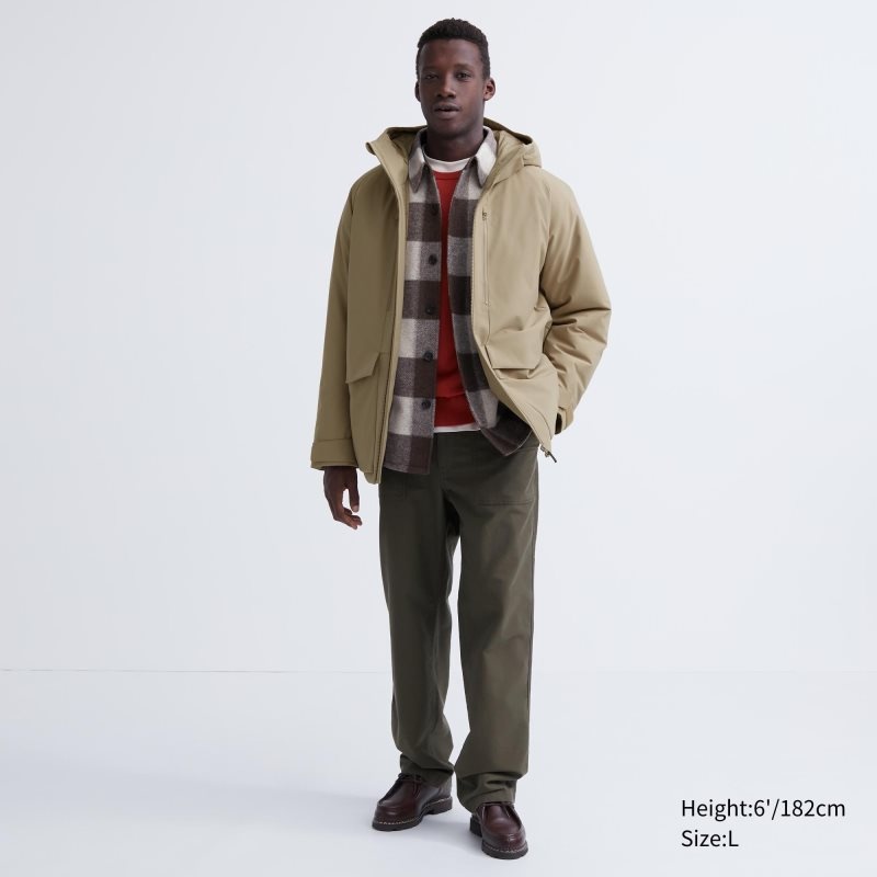 Men Uniqlo Hybrid Down 3d Cut Parka Black | 4842553