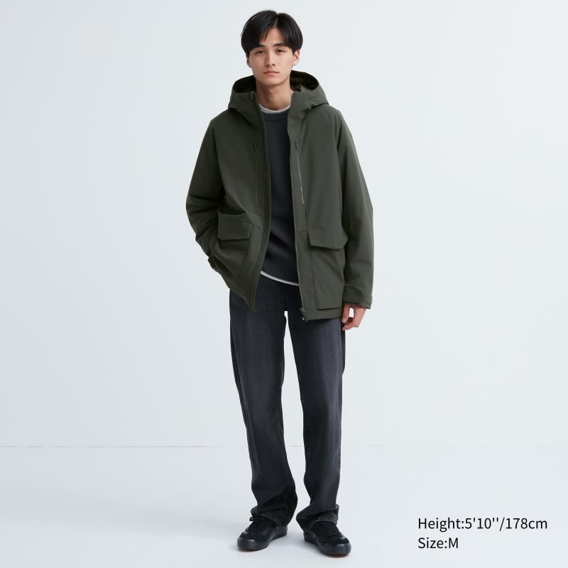 Men Uniqlo Hybrid Down 3d Cut Parka Black | 4842553