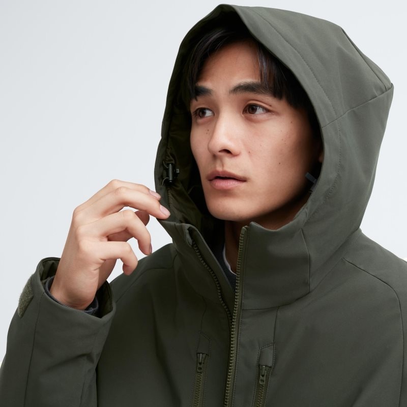 Men Uniqlo Hybrid Down 3d Cut Parka Black | 4842553