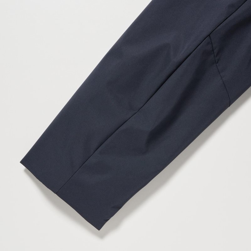 Men Uniqlo Hybrid Down Coats Navy | 9145948
