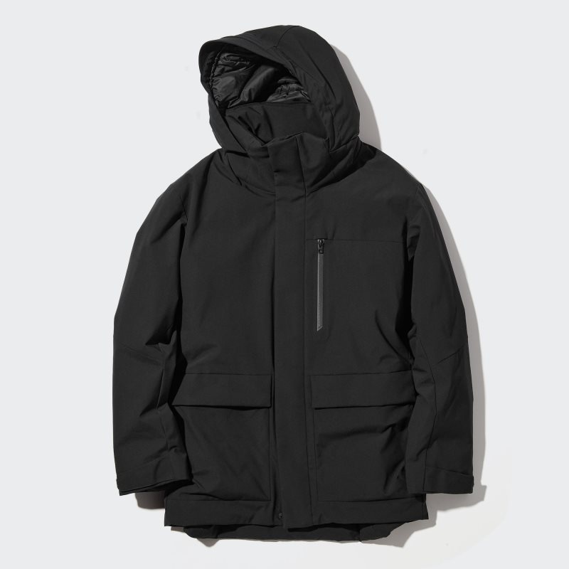 Men Uniqlo Hybrid Down Parka Black | 9525480
