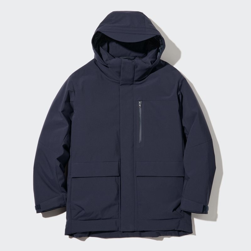 Men Uniqlo Hybrid Down Parka Navy | 493359