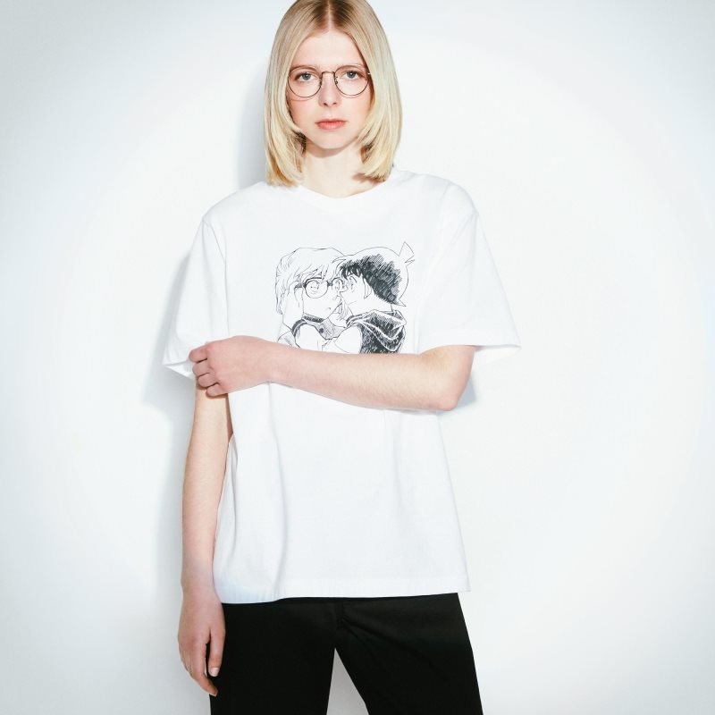 Men Uniqlo Introduction Of Detective Conan Case Closed Ut Short-sleeve Graphic T Shirts White | 898852