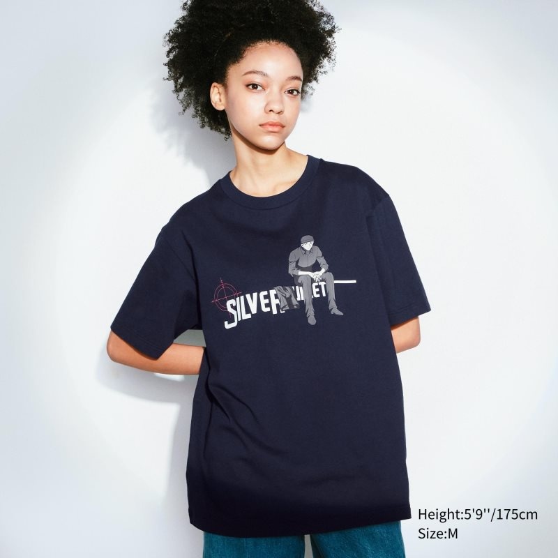 Men Uniqlo Introduction Of Detective Conan Case Closed Ut Short-sleeve Graphic T Shirts Navy | 677705