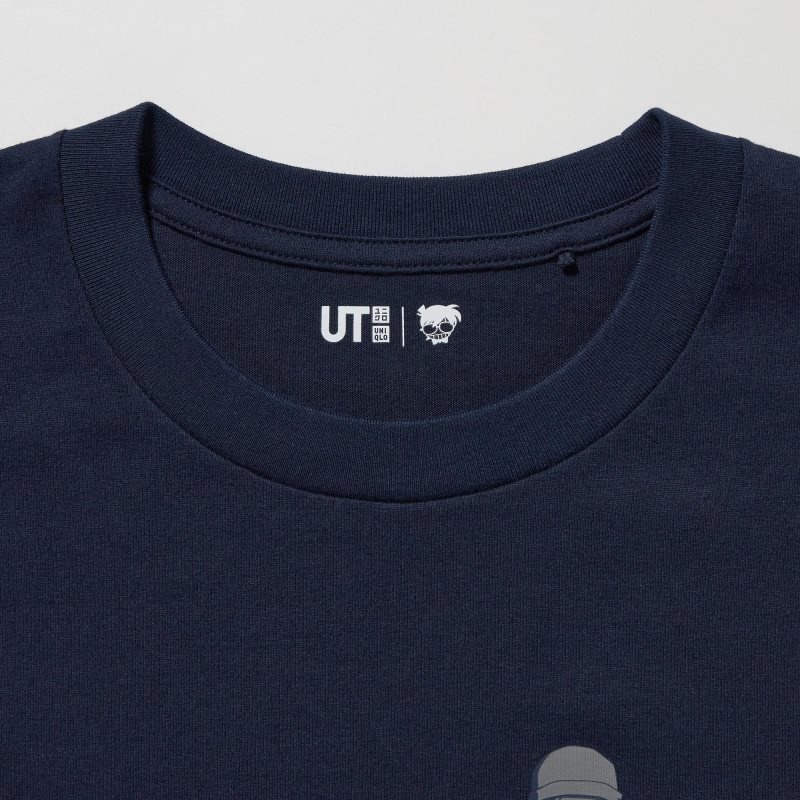 Men Uniqlo Introduction Of Detective Conan Case Closed Ut Short-sleeve Graphic T Shirts Navy | 677705