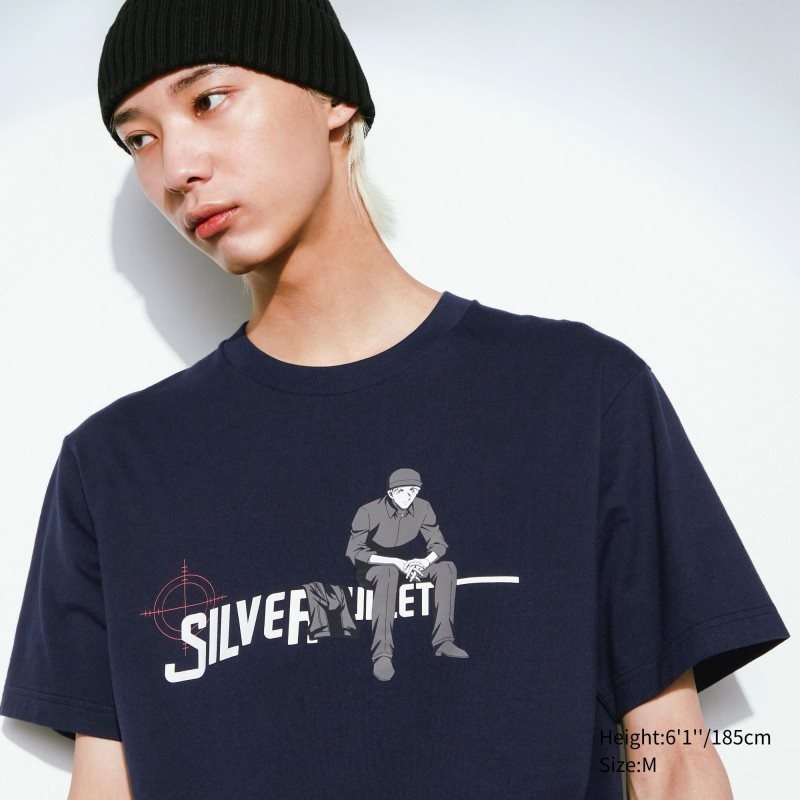 Men Uniqlo Introduction Of Detective Conan Case Closed Ut Short-sleeve Graphic T Shirts Navy | 677705