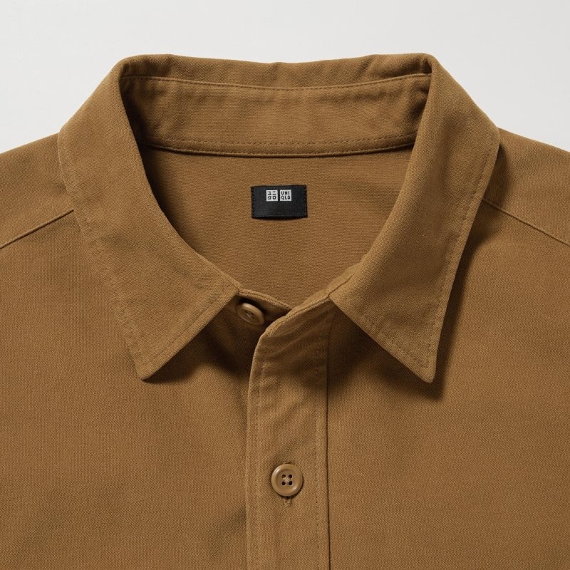 Men Uniqlo Jersey Utility Long-sleeve Overshirt Shirts Navy | 8805486