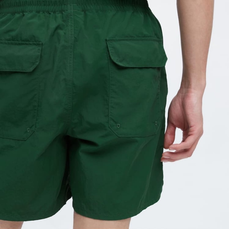 Men Uniqlo Jw Anderson Colour Block Active Utility Shorts Green | 597534