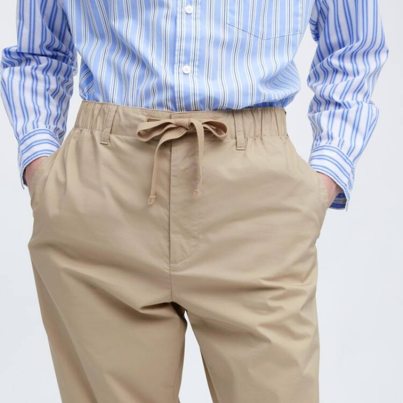 Men Uniqlo Jw Anderson Easy Pants Beige | 6743944