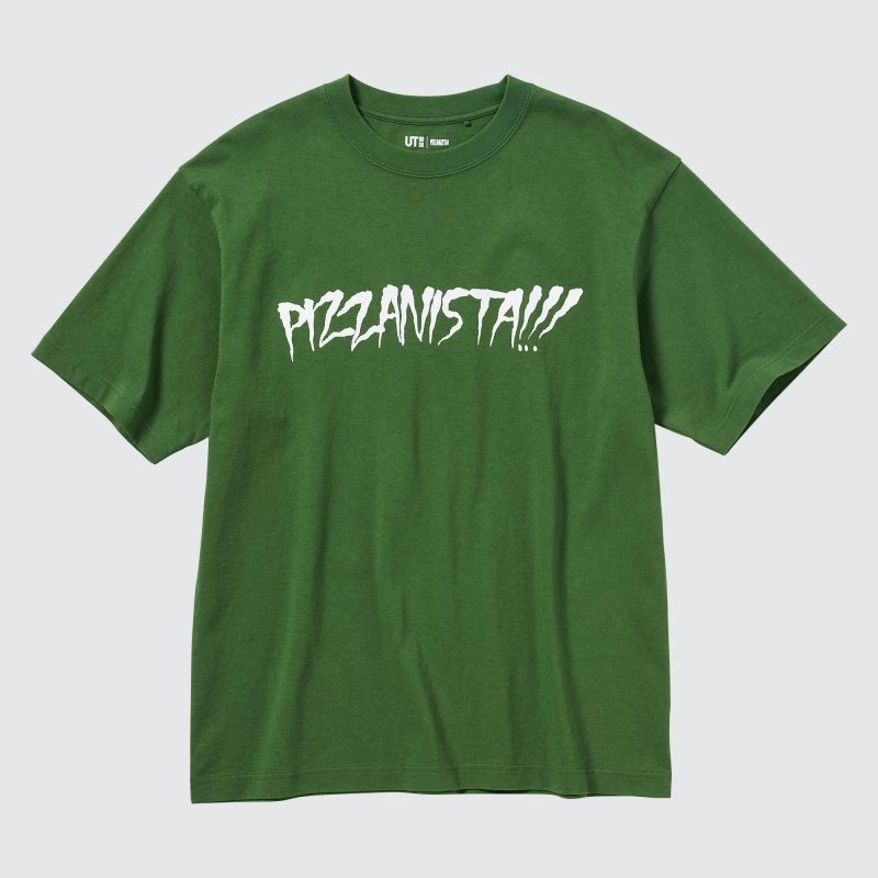 Men Uniqlo L.A. Eats Ut Oversized Short-sleeve Graphic Pizzanista! T Shirts Green | 8329486