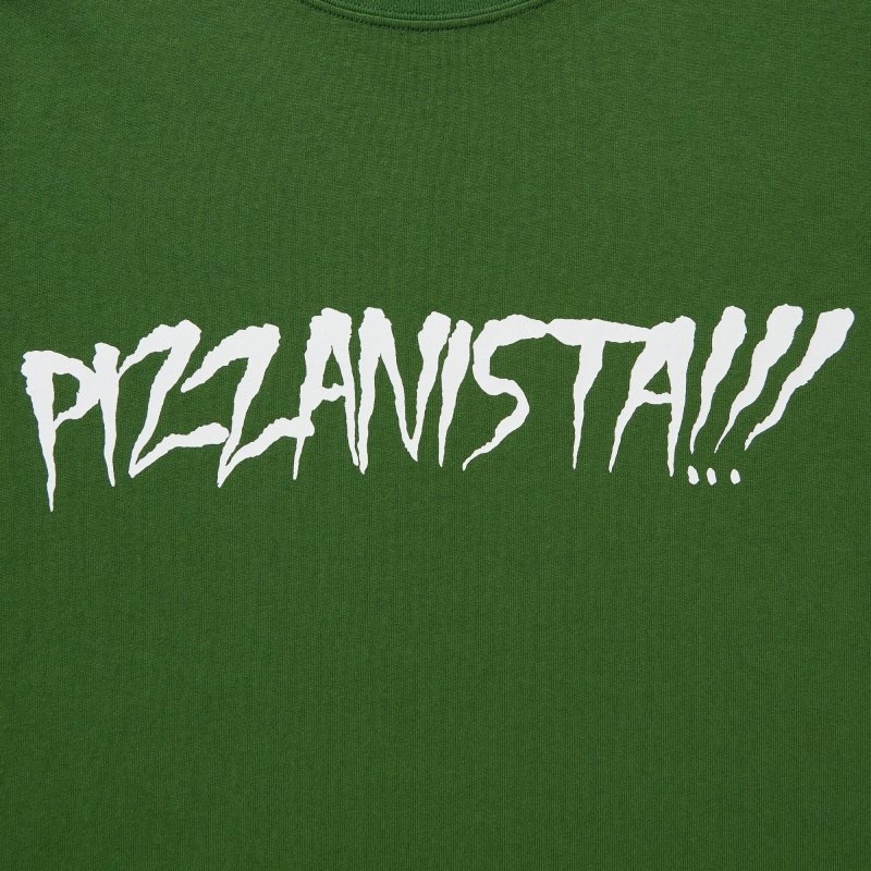 Men Uniqlo L.A. Eats Ut Oversized Short-sleeve Graphic Pizzanista! T Shirts Green | 8329486