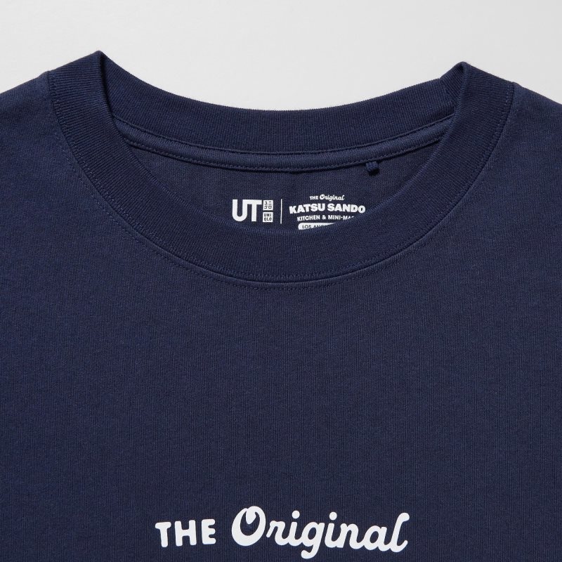 Men Uniqlo L.A. Eats Ut Oversized Short-sleeve Graphic Katsu Sando T Shirts Navy | 9424353