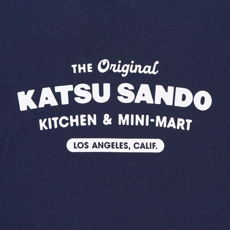 Men Uniqlo L.A. Eats Ut Oversized Short-sleeve Graphic Katsu Sando T Shirts Navy | 9424353