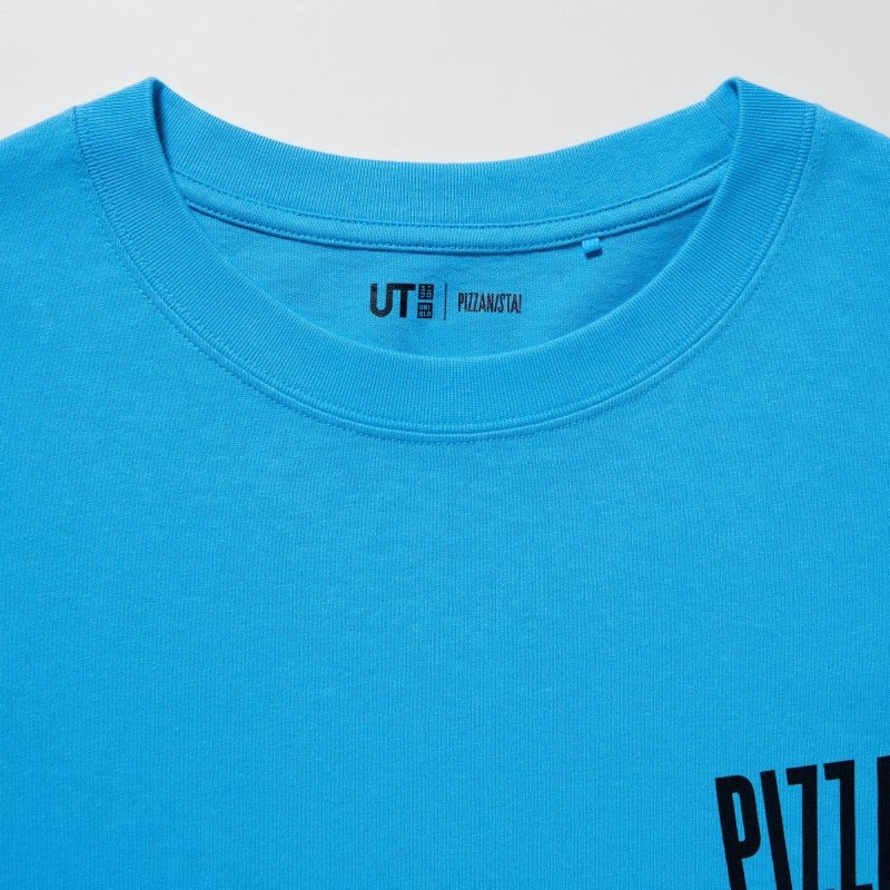 Men Uniqlo L.A. Eats Ut Oversized Short-sleeve Graphic Pizzanista! T Shirts Blue | 9704009