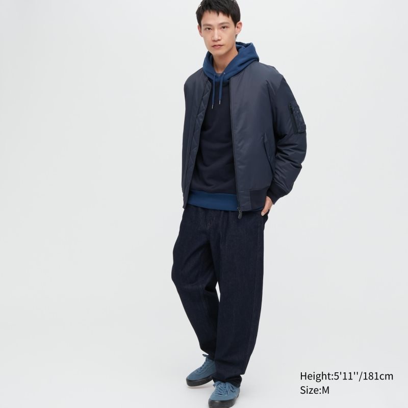Men Uniqlo Ma-1 Jackets Olive | 5131456