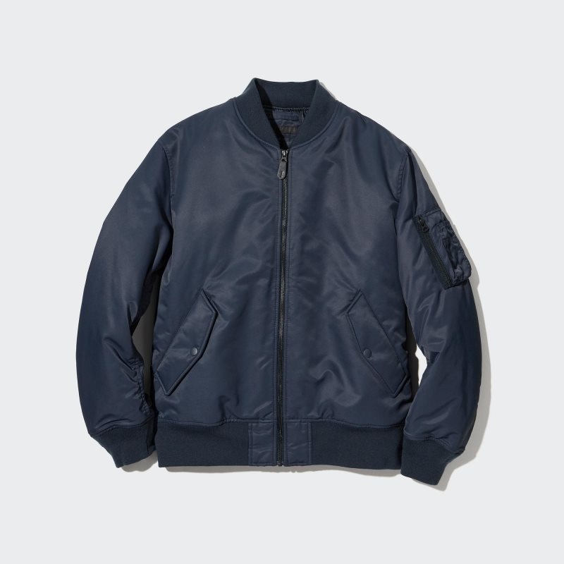 Men Uniqlo Ma-1 Jackets Olive | 5131456