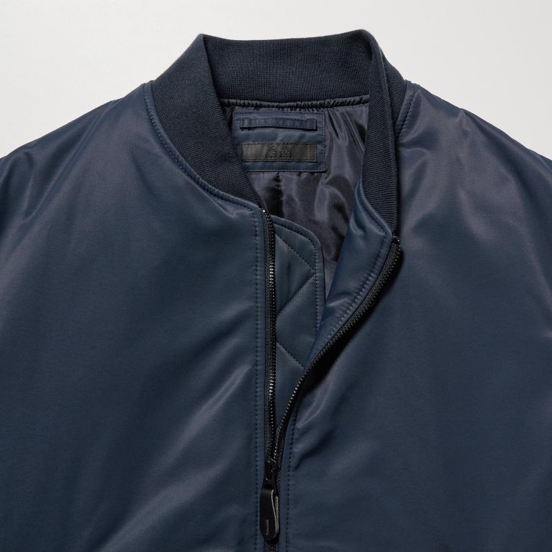 Men Uniqlo Ma-1 Jackets Olive | 5131456