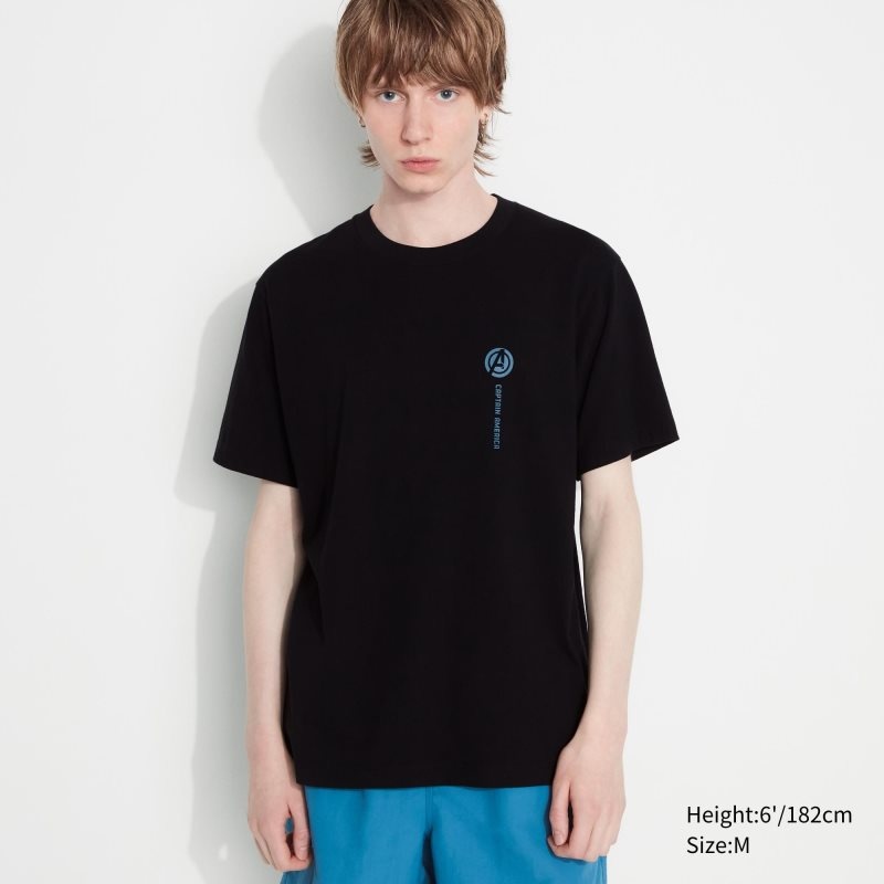 Men Uniqlo Marvel Art Collection By Mondo Ut Short Sleeve Graphic T Shirts Black | 785251