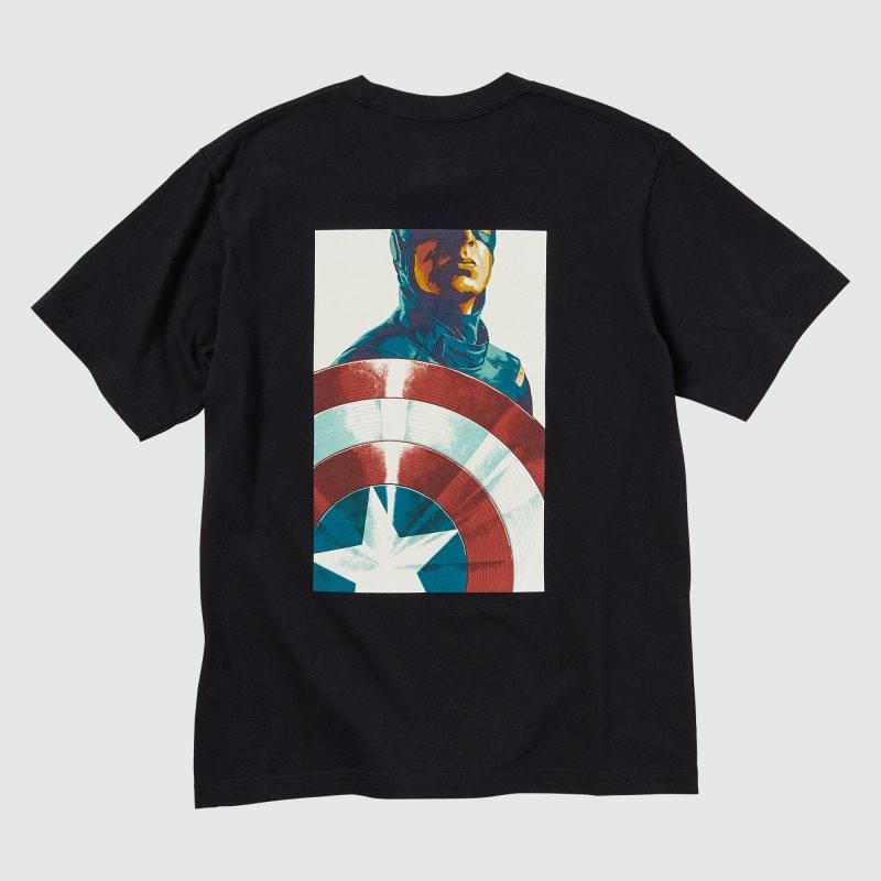 Men Uniqlo Marvel Art Collection By Mondo Ut Short Sleeve Graphic T Shirts Black | 785251