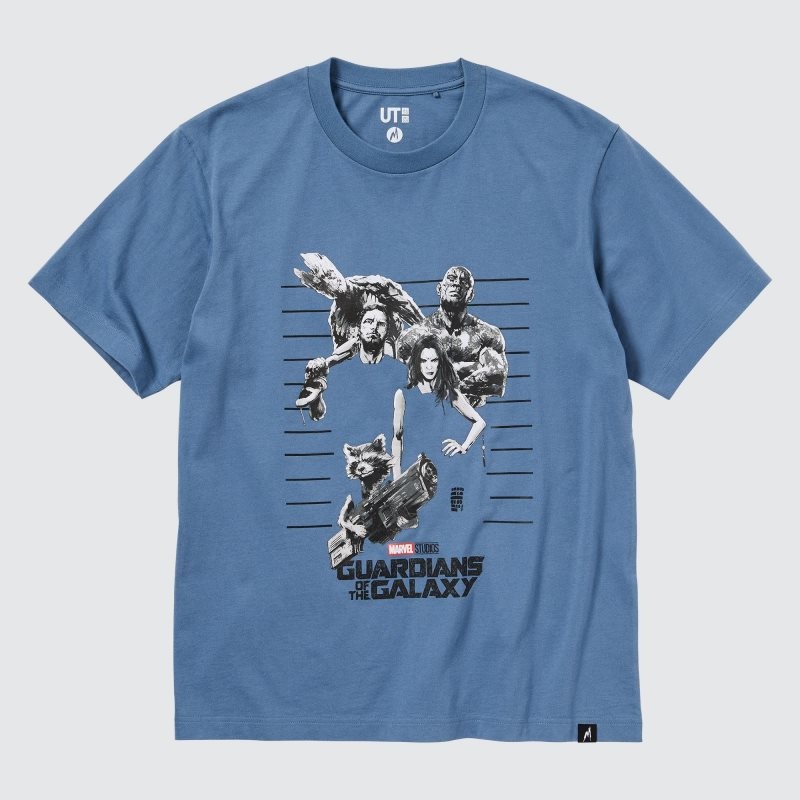 Men Uniqlo Marvel Art Collection By Mondo Ut Short Sleeve Graphic T Shirts Blue | 7154583