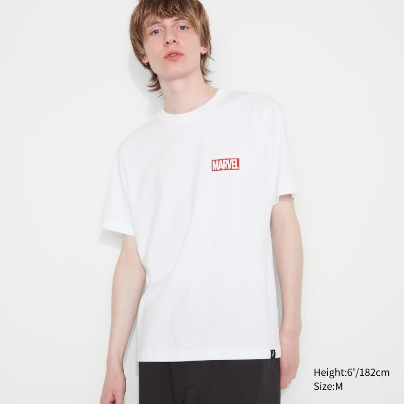 Men Uniqlo Marvel Art Collection By Mondo Ut Short Sleeve Graphic T Shirts White | 2091589