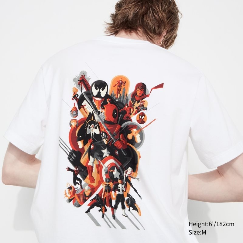 Men Uniqlo Marvel Art Collection By Mondo Ut Short Sleeve Graphic T Shirts White | 2091589