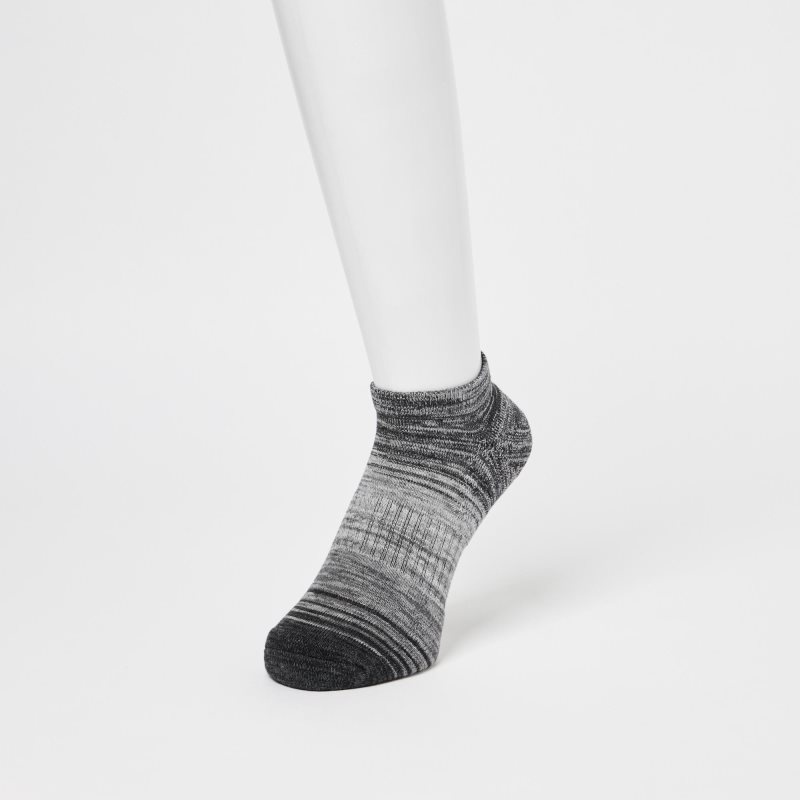 Men Uniqlo Melange Short Socks Grey | 1868599