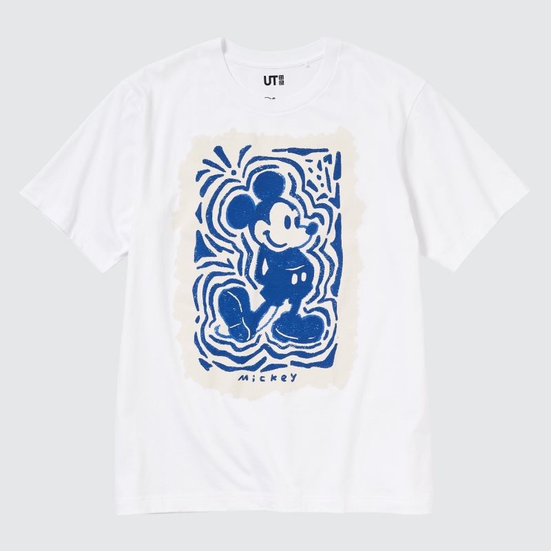 Men Uniqlo Mickey Stands Ut Short Sleeve Graphic T Shirts White | 9654287