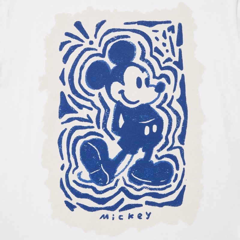 Men Uniqlo Mickey Stands Ut Short Sleeve Graphic T Shirts White | 9654287