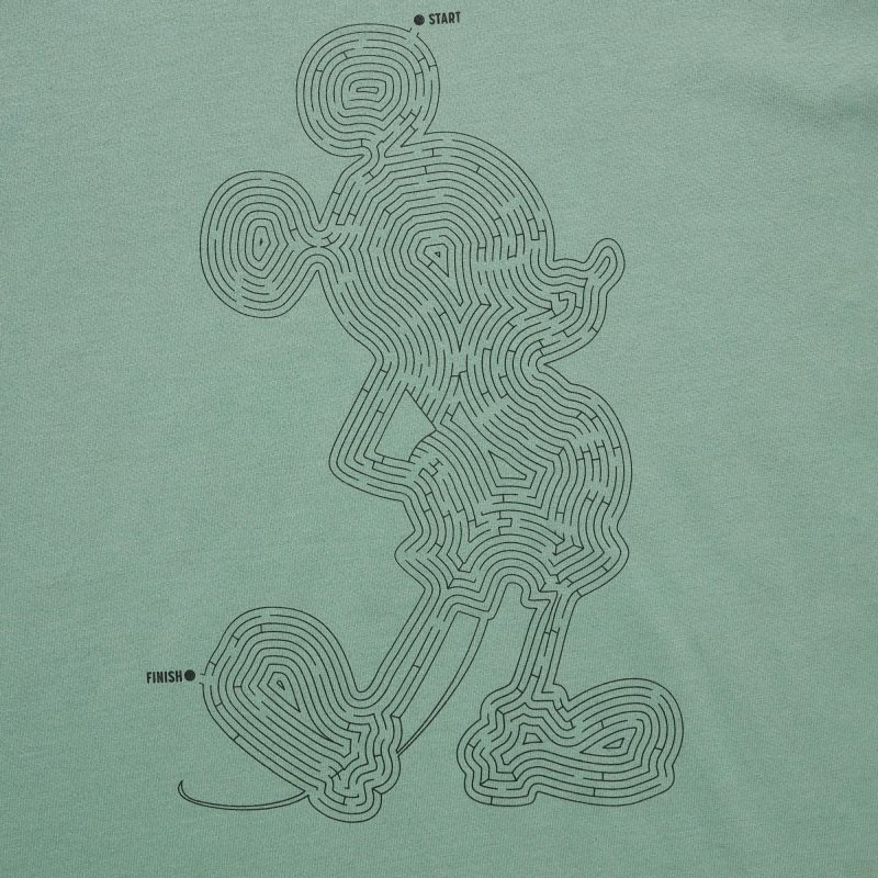 Men Uniqlo Mickey Stands Ut Short Sleeve Graphic T Shirts Green | 8757576