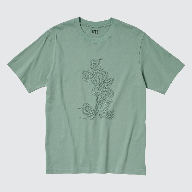 Men Uniqlo Mickey Stands Ut Short Sleeve Graphic T Shirts Green | 8757576