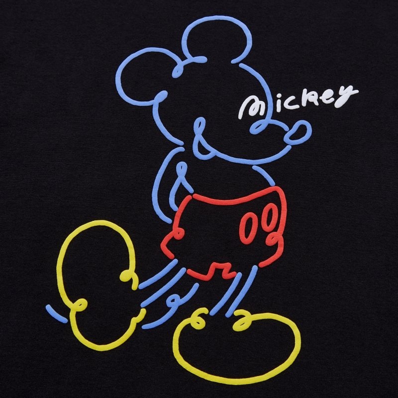 Men Uniqlo Mickey Stands Ut Short-sleeve Graphic T Shirts Black | 773337