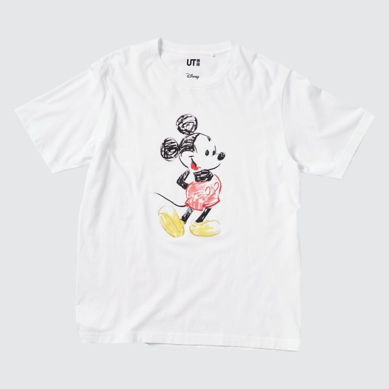 Men Uniqlo Mickey Stands Ut Short-sleeve Graphic T Shirts White | 512012