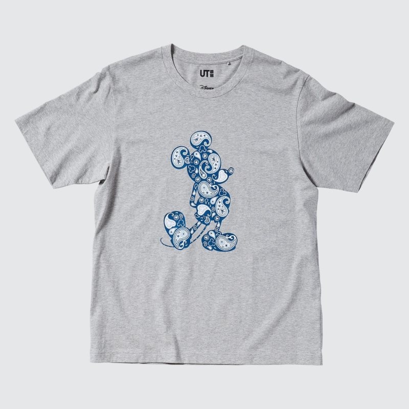 Men Uniqlo Mickey Stands Ut Short-sleeve Graphic T Shirts Grey | 3243393