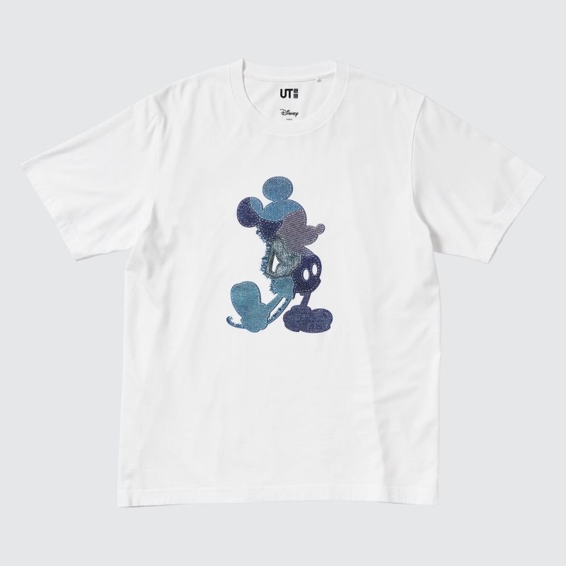 Men Uniqlo Mickey Stands Ut Short-sleeve Graphic T Shirts White | 4293536