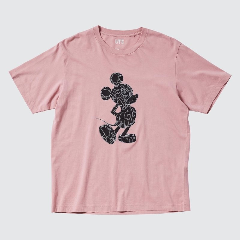 Men Uniqlo Mickey Stands Ut Short-sleeve Graphic T Shirts Pink | 1477102