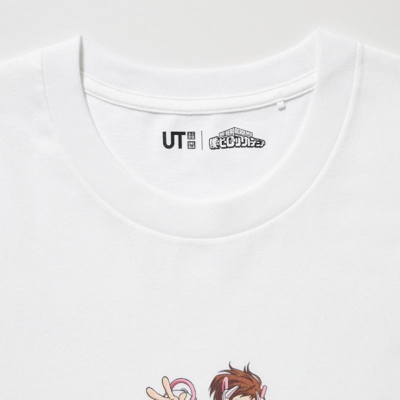 Men Uniqlo My Hero Academia Ut Short-sleeve Graphic T Shirts White | 674870