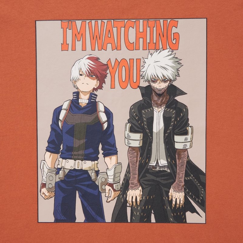 Men Uniqlo My Hero Academia Ut Short-sleeve Graphic T Shirts Orange | 7486467