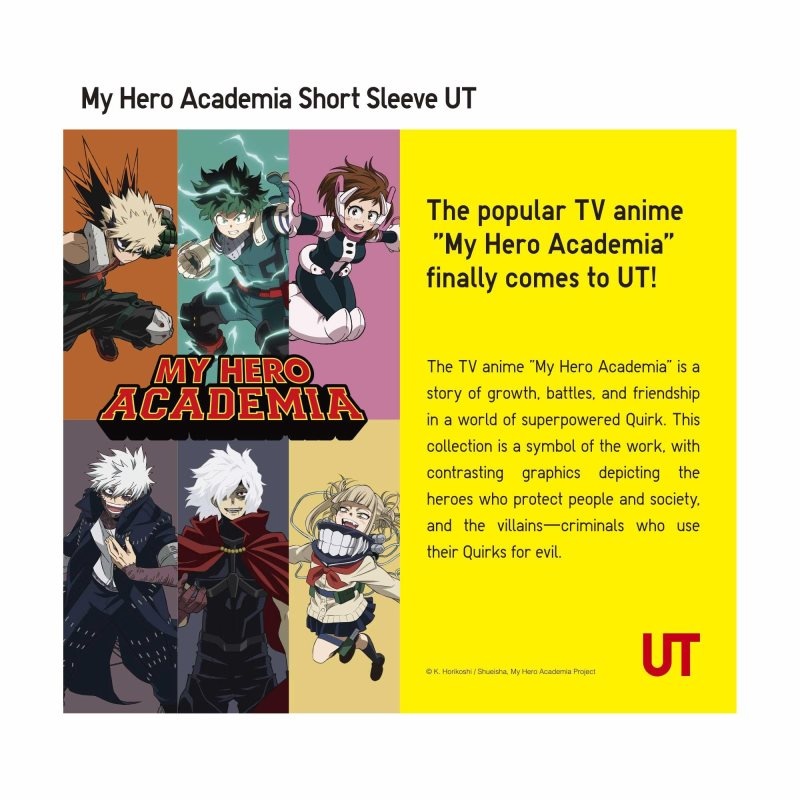 Men Uniqlo My Hero Academia Ut Short-sleeve Graphic T Shirts Orange | 7486467
