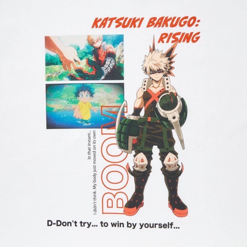 Men Uniqlo My Hero Academia Ut Short-sleeve Graphic T Shirts White | 5445032