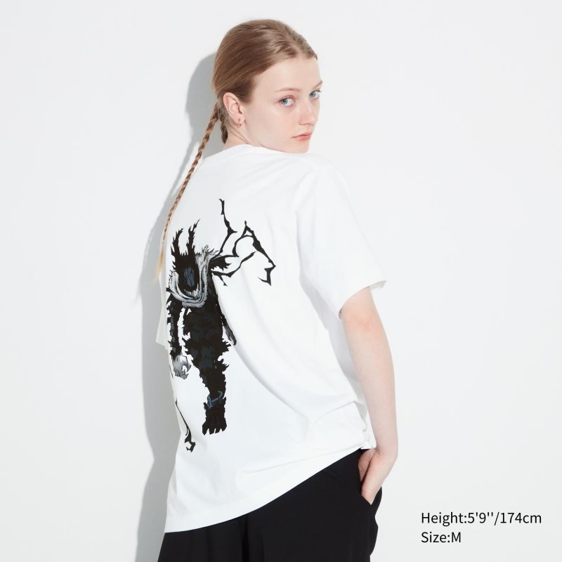 Men Uniqlo My Hero Academia Ut Short-sleeve Graphic T Shirts White | 549225