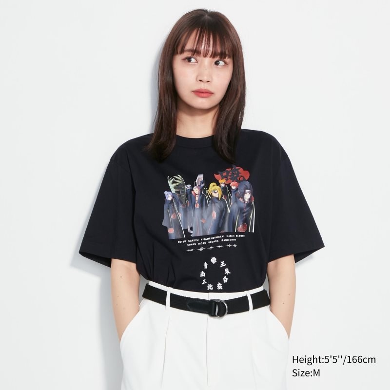 Men Uniqlo Naruto Ut Short-sleeve Graphic Akatsuki Organization T Shirts Black | 3420321